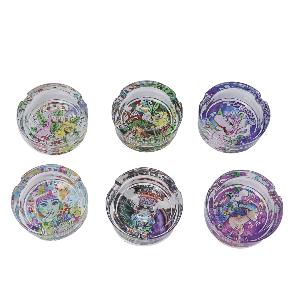 85mm Cartoon Glass Ashtray - My Store