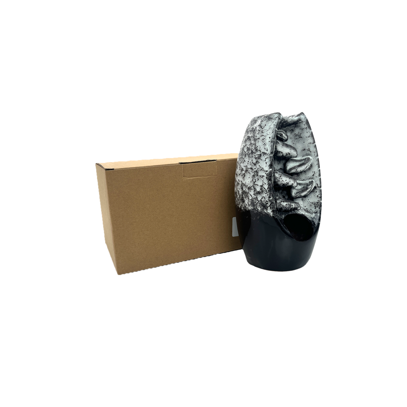 Silver & Black Modern Backflow Incense Holder