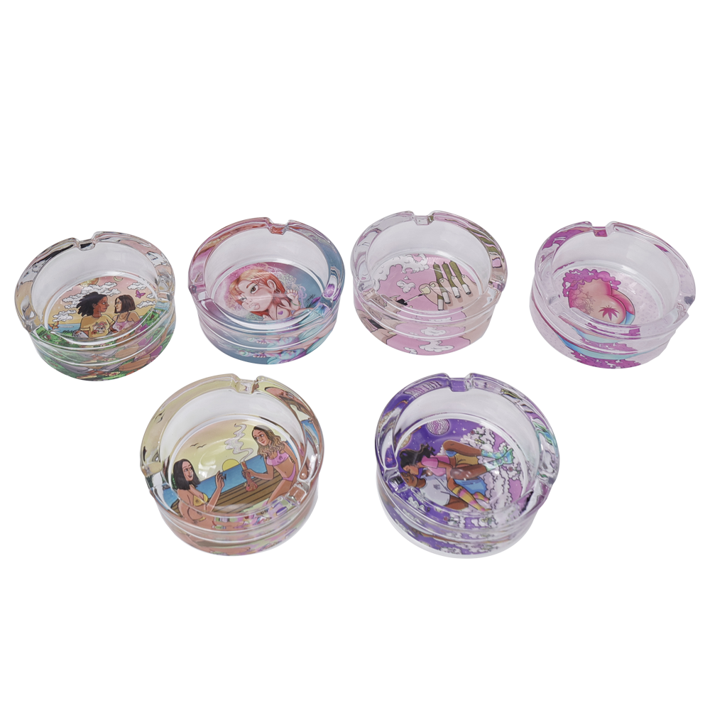85mm Girly Glass Ashtray - My Store