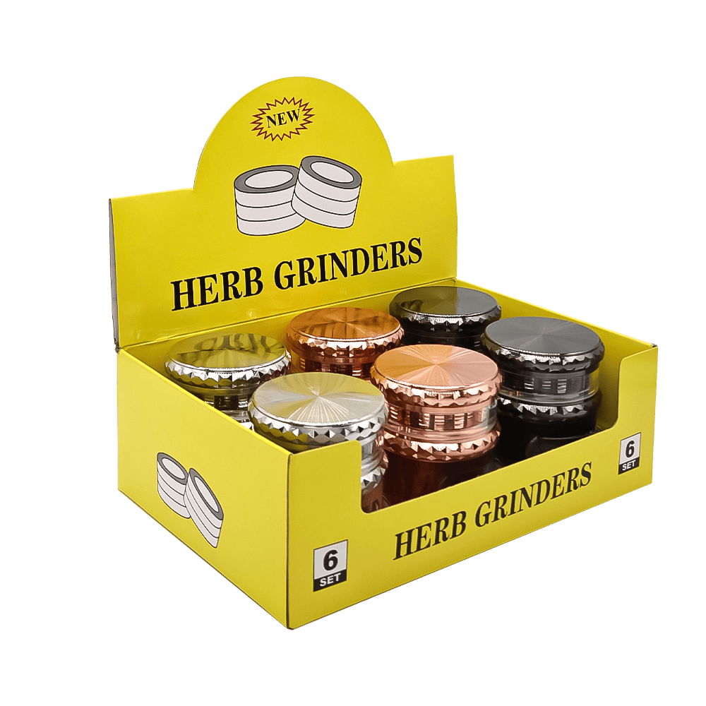 60mm 4-Part Retractable Herb Grinder – Zinc Alloy