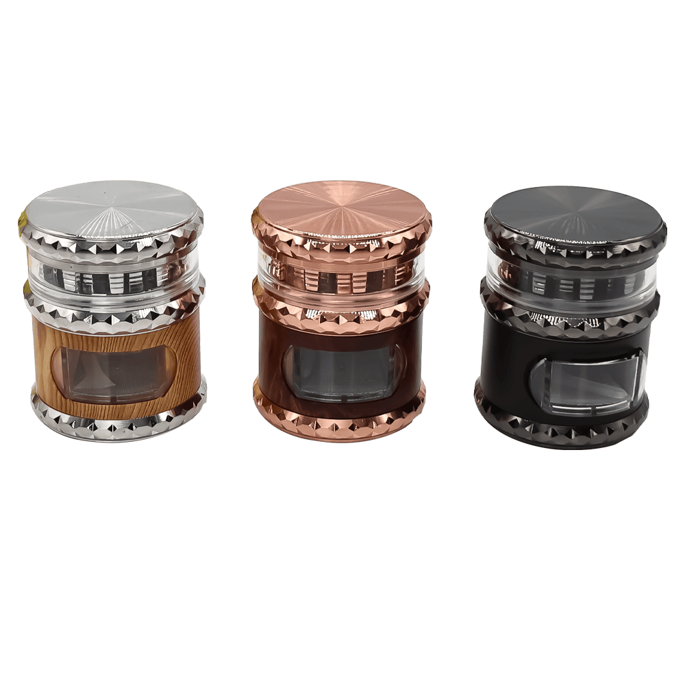 60mm 4-Part Retractable Herb Grinder – Zinc Alloy