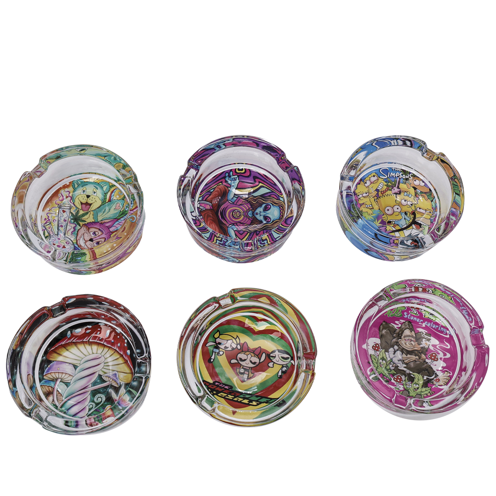 85mm Cartoon 1 Glass Ashtray - My Store
