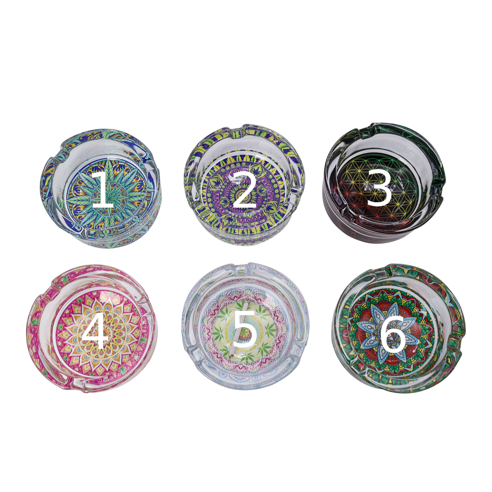 85mm Mandala Glass Ashtray - My Store