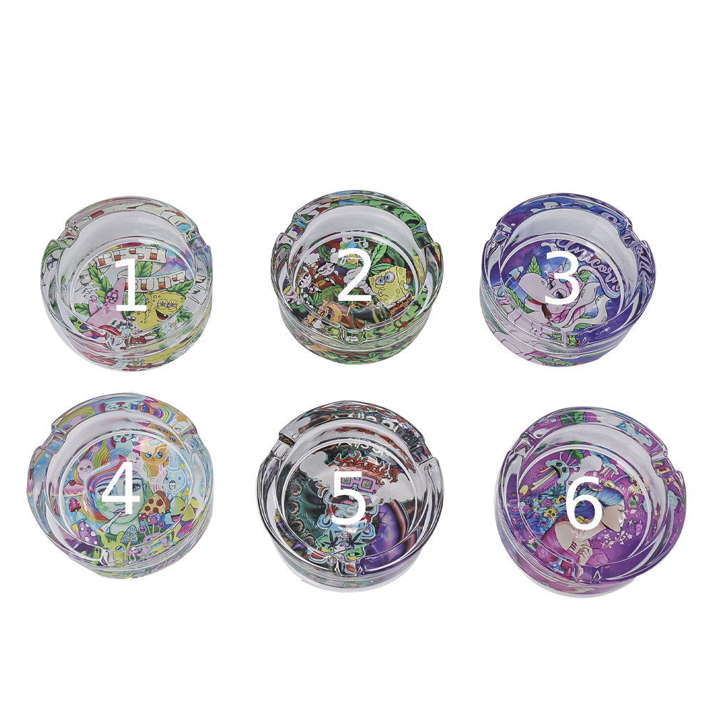 85mm Cartoon 1 Glass Ashtray - My Store