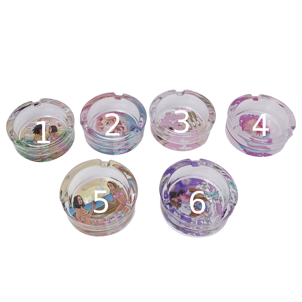 85mm Girly Glass Ashtray - My Store