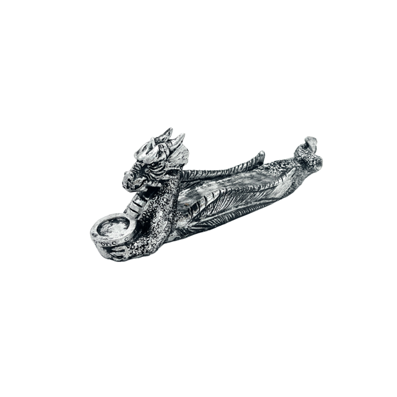 Silver Dragon Incense Holder - My Store