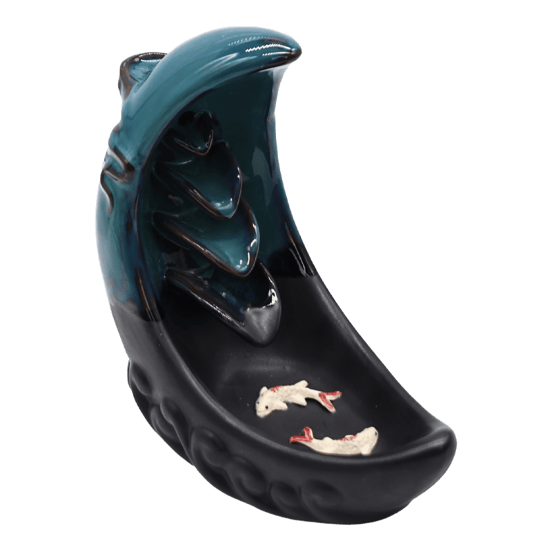 Ceramic Backflow Incense Holder – Moon Fish Design