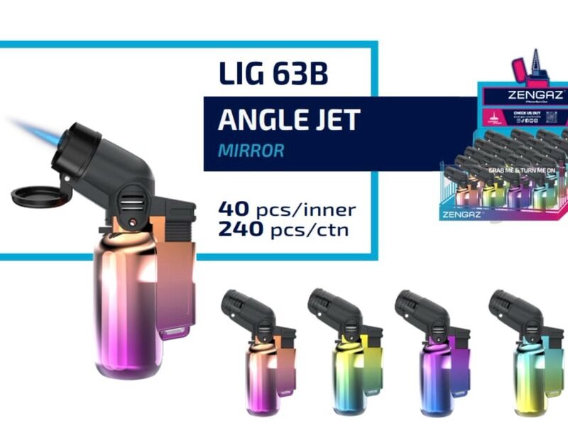 Jet Flame Lighter - Zengaz Metallic LIG63B - VarietyGifts